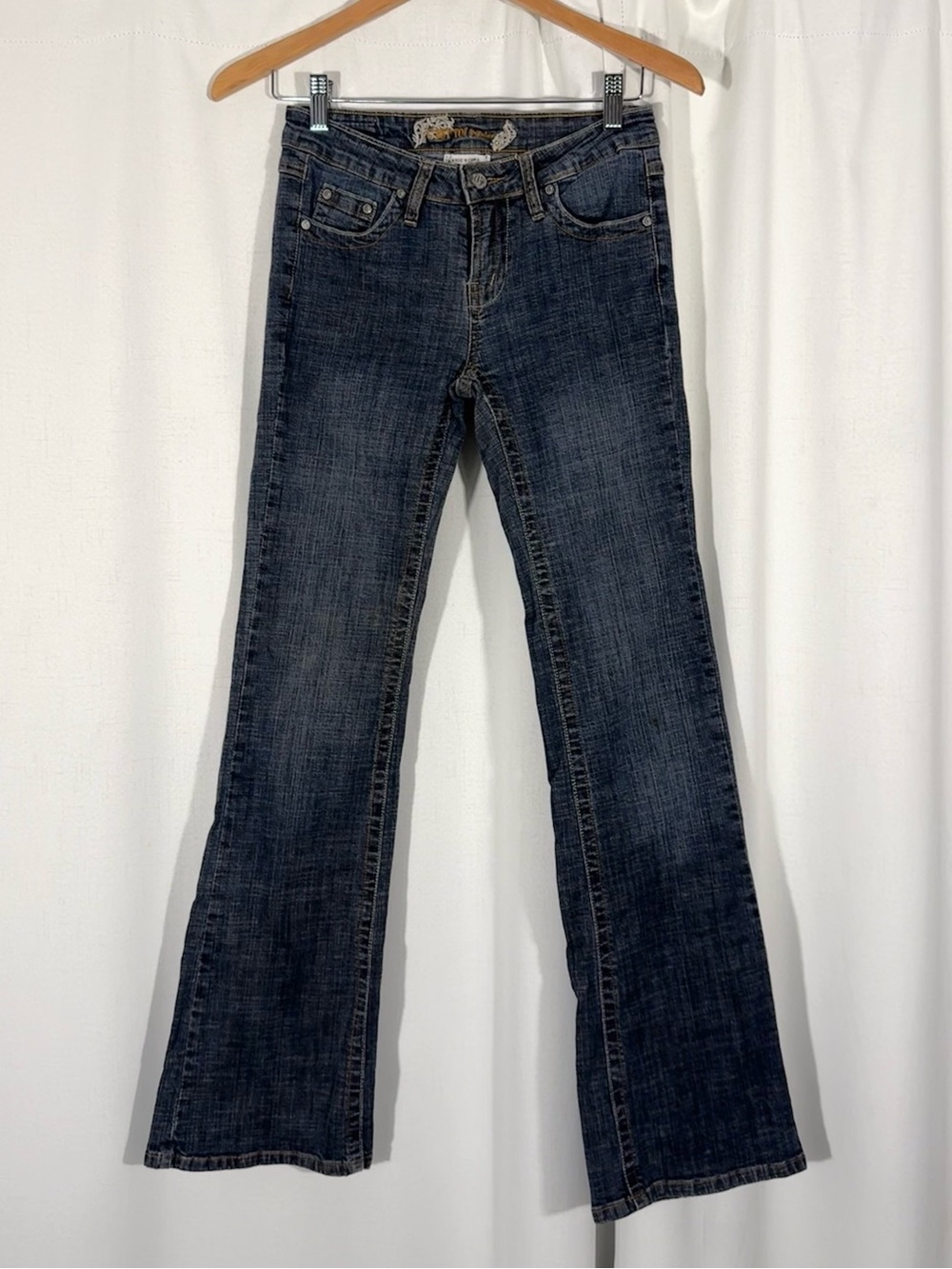 C’est Toi Y2K Dark Wash Studded Bootcut Jeans
